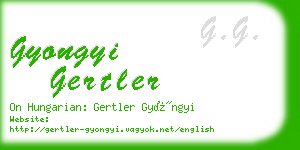 gyongyi gertler business card